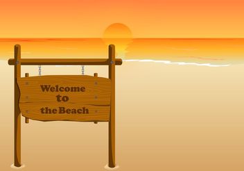 Welcome to the beach - Free vector #153357